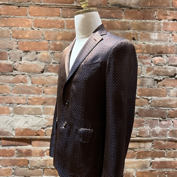 Dsquared2 100% Silk Geometric Jacquard Blazer - Picture 3 of 10